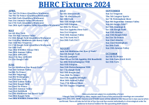 BHRC Fixtures 2024